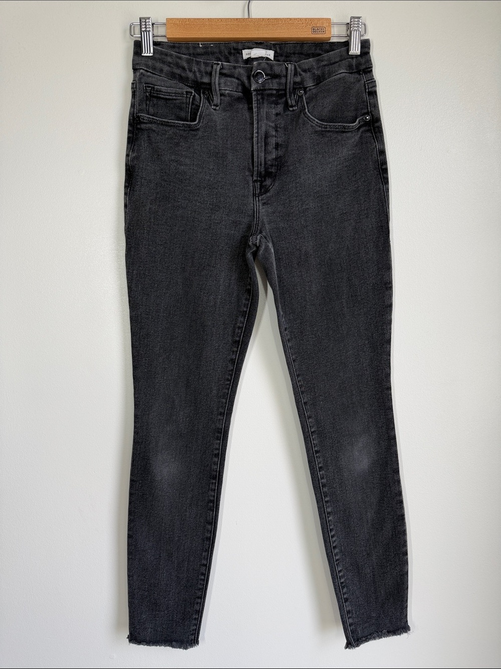 Good American High-Rise Skinny Jeans in Gray Black - 4/27